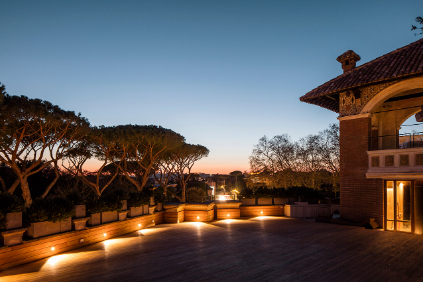 party rooftop Villa Clara luxury property The Heritage Collection Rome